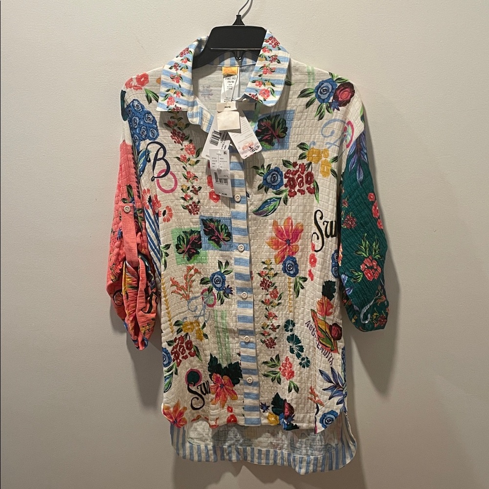 Agua Bendita Chrissy 1 Citrus Shirt Size XS, NWT - Picture 2 of 6